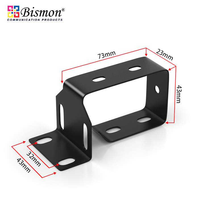 Ring Cable Management on Pole Rack Black color